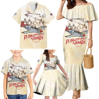 Tuskegee Red Tails Airmen Family Matching Mermaid Dress and Hawaiian Shirt History Aviator Heroes Retro Style - Wonder Print Shop