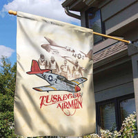 Tuskegee Red Tails Airmen Garden Flag History Aviator Heroes Retro Style - Wonder Print Shop
