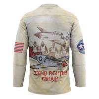 Tuskegee Red Tails Airmen Hockey Jersey History Aviator Heroes Retro Style - Wonder Print Shop