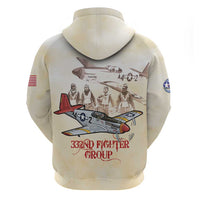 Tuskegee Red Tails Airmen Hoodie History Aviator Heroes Retro Style - Wonder Print Shop