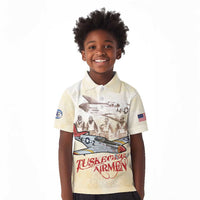 Tuskegee Red Tails Airmen Kid Polo Shirt History Aviator Heroes Retro Style - Wonder Print Shop