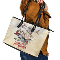 Tuskegee Red Tails Airmen Leather Tote Bag History Aviator Heroes Retro Style - Wonder Print Shop