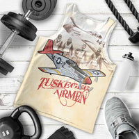 Tuskegee Red Tails Airmen Men Tank Top History Aviator Heroes Retro Style - Wonder Print Shop