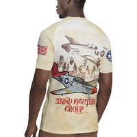 Tuskegee Red Tails Airmen Rugby Jersey History Aviator Heroes Retro Style - Wonder Print Shop