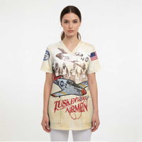Tuskegee Red Tails Airmen Scrub Top History Aviator Heroes Retro Style - Wonder Print Shop
