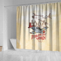 Tuskegee Red Tails Airmen Shower Curtain History Aviator Heroes Retro Style - Wonder Print Shop