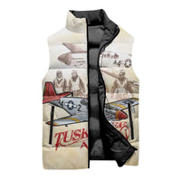 Tuskegee Red Tails Airmen Sleeveless Puffer Jacket History Aviator Heroes Retro Style - Wonder Print Shop