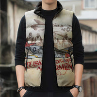 Tuskegee Red Tails Airmen Sleeveless Puffer Jacket History Aviator Heroes Retro Style - Wonder Print Shop