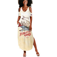 Tuskegee Red Tails Airmen Summer Maxi Dress History Aviator Heroes Retro Style - Wonder Print Shop