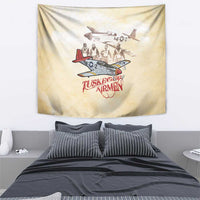 Tuskegee Red Tails Airmen Tapestry History Aviator Heroes Retro Style - Wonder Print Shop