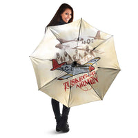 Tuskegee Red Tails Airmen Umbrella History Aviator Heroes Retro Style - Wonder Print Shop