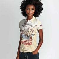Tuskegee Red Tails Airmen Women Polo Shirt History Aviator Heroes Retro Style - Wonder Print Shop