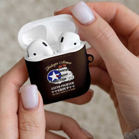 Tuskegee Airmen WWII Heroes AirPods Case The Great American Aviators Brown Leather Pattern - Wonder Print Shop