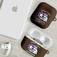 Tuskegee Airmen WWII Heroes AirPods Case The Great American Aviators Brown Leather Pattern - Wonder Print Shop