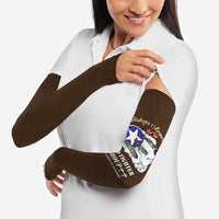 Tuskegee Airmen WWII Heroes Arm Sleeves The Great American Aviators Brown Leather Pattern - Wonder Print Shop