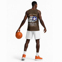 Tuskegee Airmen WWII Heroes Basketball Jersey The Great American Aviators Brown Leather Pattern - Wonder Print Shop