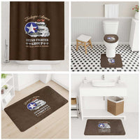 Tuskegee Airmen WWII Heroes Bathroom Set The Great American Aviators Brown Leather Pattern - Wonder Print Shop