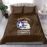 Tuskegee Airmen WWII Heroes Bedding Set The Great American Aviators Brown Leather Pattern - Wonder Print Shop