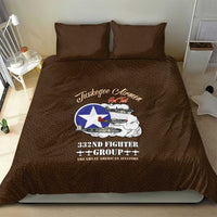 Tuskegee Airmen WWII Heroes Bedding Set The Great American Aviators Brown Leather Pattern - Wonder Print Shop