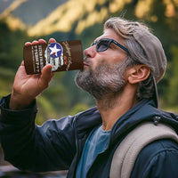 Tuskegee Airmen WWII Heroes 4 in 1 Can Cooler Tumbler The Great American Aviators Brown Leather Pattern - Wonder Print Shop