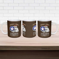 Tuskegee Airmen WWII Heroes Ceramic Mug The Great American Aviators Brown Leather Pattern - Wonder Print Shop
