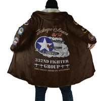 Tuskegee Airmen WWII Heroes Cloak The Great American Aviators Brown Leather Pattern - Wonder Print Shop