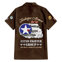 Tuskegee Airmen WWII Heroes Family Matching Summer Maxi Dress and Hawaiian Shirt The Great American Aviators Brown Leather Pattern - Wonder Print Shop