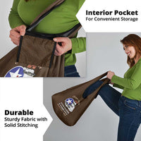 Tuskegee Airmen WWII Heroes Grocery Bag The Great American Aviators Brown Leather Pattern - Wonder Print Shop