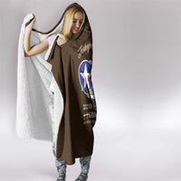 Tuskegee Airmen WWII Heroes Hooded Blanket The Great American Aviators Brown Leather Pattern - Wonder Print Shop