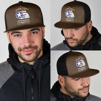 Tuskegee Airmen WWII Heroes Mesh Trucker Cap The Great American Aviators Brown Leather Pattern - Wonder Print Shop