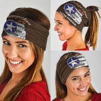 Tuskegee Airmen WWII Heroes Neck Gaiter The Great American Aviators Brown Leather Pattern - Wonder Print Shop