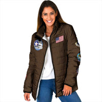 Tuskegee Airmen WWII Heroes Padded Jacket The Great American Aviators Brown Leather Pattern - Wonder Print Shop