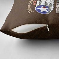 Tuskegee Airmen WWII Heroes Pillow Cover The Great American Aviators Brown Leather Pattern - Wonder Print Shop