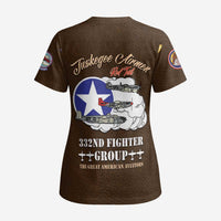 Tuskegee Airmen WWII Heroes Scrub Top The Great American Aviators Brown Leather Pattern - Wonder Print Shop