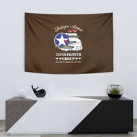 Tuskegee Airmen WWII Heroes Tapestry The Great American Aviators Brown Leather Pattern - Wonder Print Shop