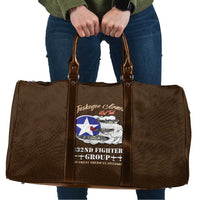 Tuskegee Airmen WWII Heroes Travel Bag The Great American Aviators Brown Leather Pattern - Wonder Print Shop