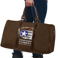 Tuskegee Airmen WWII Heroes Travel Bag The Great American Aviators Brown Leather Pattern - Wonder Print Shop