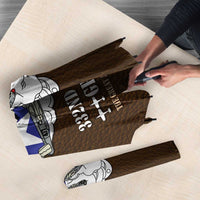 Tuskegee Airmen WWII Heroes Umbrella The Great American Aviators Brown Leather Pattern - Wonder Print Shop