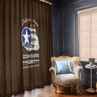 Tuskegee Airmen WWII Heroes Window Curtain The Great American Aviators Brown Leather Pattern - Wonder Print Shop