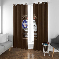 Tuskegee Airmen WWII Heroes Window Curtain The Great American Aviators Brown Leather Pattern - Wonder Print Shop