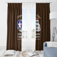 Tuskegee Airmen WWII Heroes Window Curtain The Great American Aviators Brown Leather Pattern - Wonder Print Shop