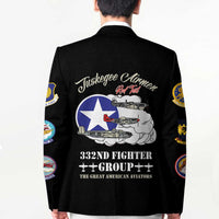 Tuskegee Airmen WWII Heroes Blazer The Great American Aviators Black Art - Wonder Print Shop