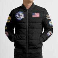 Tuskegee Airmen WWII Heroes Bomber Puffer Jacket The Great American Aviators Black Art - Wonder Print Shop