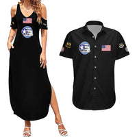 Tuskegee Airmen WWII Heroes Couples Matching Summer Maxi Dress and Hawaiian Shirt The Great American Aviators Black Art - Wonder Print Shop