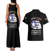 Tuskegee Airmen WWII Heroes Couples Matching Tank Maxi Dress and Hawaiian Shirt The Great American Aviators Black Art - Wonder Print Shop