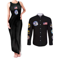 Tuskegee Airmen WWII Heroes Couples Matching Tank Maxi Dress and Long Sleeve Button Shirt The Great American Aviators Black Art - Wonder Print Shop