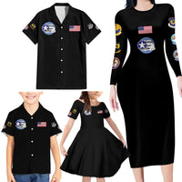 Tuskegee Airmen WWII Heroes Family Matching Long Sleeve Bodycon Dress and Hawaiian Shirt The Great American Aviators Black Art - Wonder Print Shop