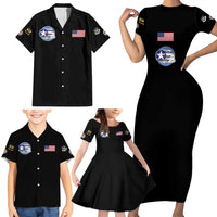 Tuskegee Airmen WWII Heroes Family Matching Short Sleeve Bodycon Dress and Hawaiian Shirt The Great American Aviators Black Art - Wonder Print Shop