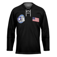 Tuskegee Airmen WWII Heroes Hockey Jersey The Great American Aviators Black Art - Wonder Print Shop