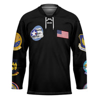 Tuskegee Airmen WWII Heroes Hockey Jersey The Great American Aviators Black Art - Wonder Print Shop